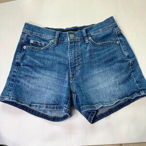 Banana Republic Denim Jean Shorts Distressed Medium Blue Women's Size 25/0